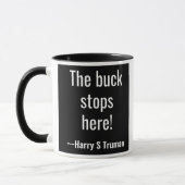 De buck stopt hier. Harry S Truman Mok (Links)