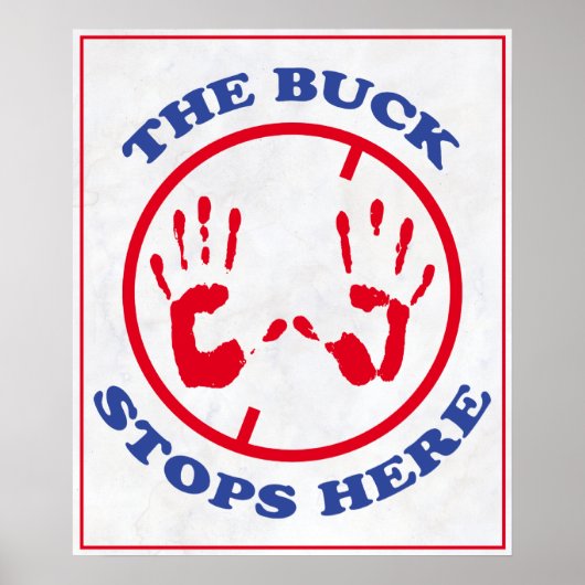 De buck stopt hier. poster (Voorkant)