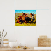 De Buffalo-jacht Frederic Remington 1890 Poster (Keuken)