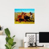 De Buffalo-jacht Frederic Remington 1890 Poster (Thuiskantoor)