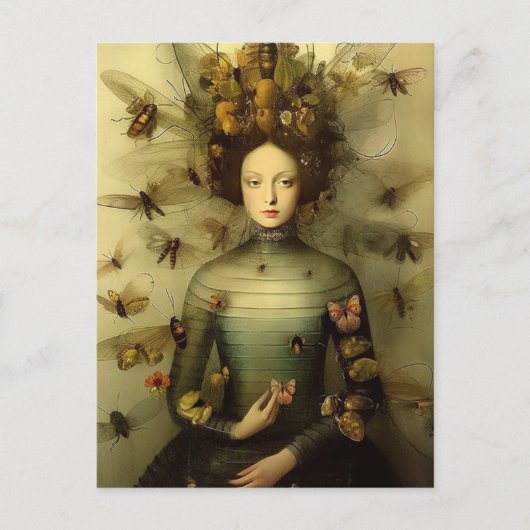 De Bug Lady Creepy Briefkaart (Voorkant)