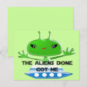 De buitenaardse wezens hebben me briefkaart (Voorkant / Achterkant)