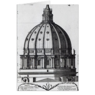 De buitenkant van de koepel van St. Peter's, Rome