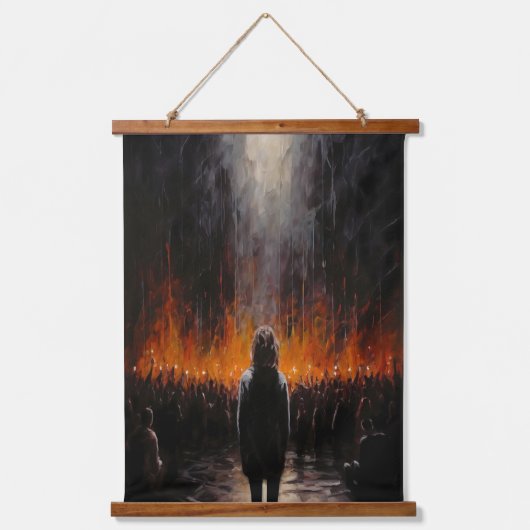 De buitenstaander: Abstracte kunst Hangend Wandkleed (Voorkant)