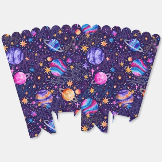 De buitenste ruimte van de Melkweg met planeten, k Bedankdoosjes (Ongevouwen)