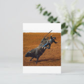 De bull Rider Briefkaart (Staand voorkant)