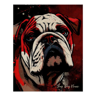 De Bulldog, Rood en Zwart 004 - Ulises Dallaire Perfect Poster