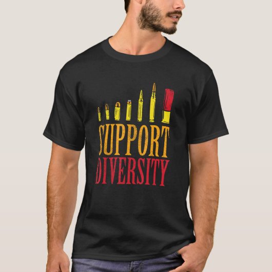 De Bullet van de Diversiteit van de steun - het Pi T-shirt (Voorkant)
