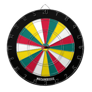 De bullseye van de Mozambikaanse vlag Dartbord