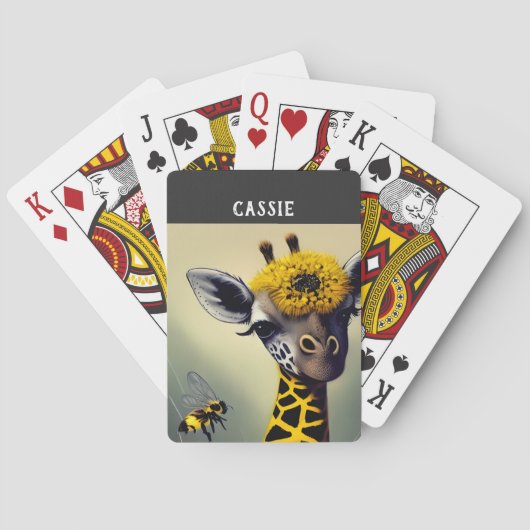 De Bumble Giraffe heeft een persoonlijke Pokerkaarten (Achterkant)