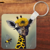 De Bumble Giraffe Whimsical Sleutelhanger (Achterkant)