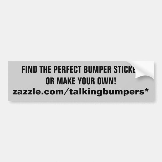 "De" Bumpersticker Bewaren bij Zazzle (Voorkant)