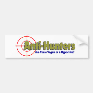 De Bumpersticker van anti-jagers