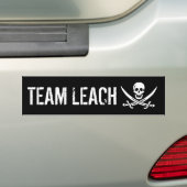 De Bumpersticker van de Leach van het team (wit op (Op auto)