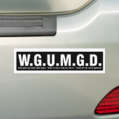 DE BUMPERSTICKER VAN DE VLEES VAN HET ONDERZOEK AA (Op auto)