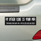 De Bumpersticker van je moeder (Op auto)
