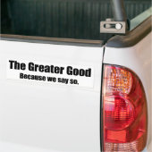 "De Bumpersticker voor een groter goed" (Op Truck)