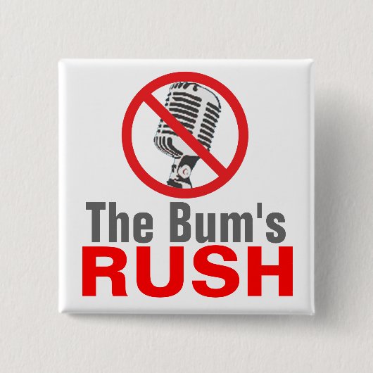 De Bum's RUSH Vierkante Button 5,1 Cm (Voorkant)
