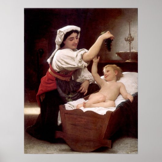 De bunch of Grapes 1868, Poster Bouguereau (Voorkant)