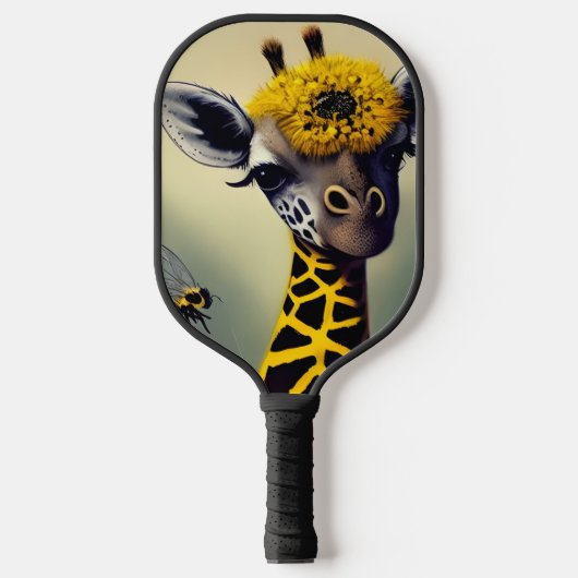 De bundel Giraffe Whimsical Digital Art Pickleball Paddle (Voorkant)