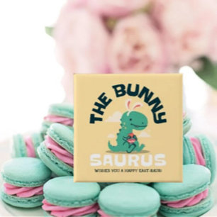 De Bunny Saurus Knop Vierkante Button 5,1 Cm