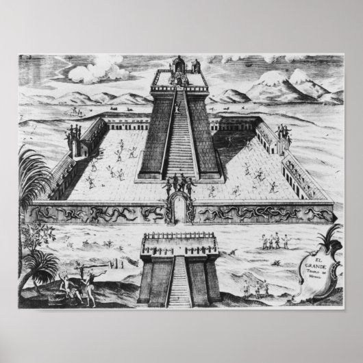 De burgemeester van Templo in Tenochtitlan Poster (Voorkant)