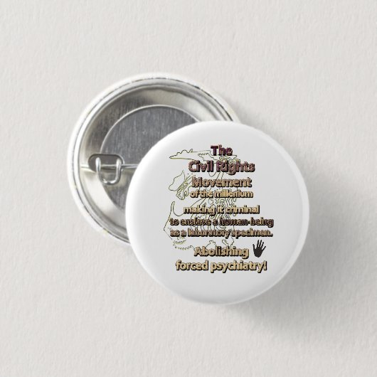 De burgerrechtenbeweging van het millenium ronde button 3,2 cm (Voorkant /achterkant)