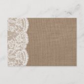 De Burlap & Lace bruiloft Collectie Detail Kaarten (Achterkant)