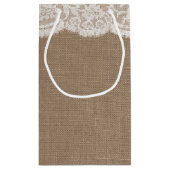 De Burlap & Lace bruiloft Collectie geschenktassen Klein Cadeauzakje (Achterkant)