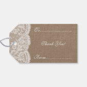 De Burlap & Lace bruiloft Collectie Labels Cadeaulabel (Achterkant Horizontaal)