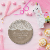 De Burlap & Lace Trouwcollectie Papieren Bordje (Feest)