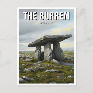 De Burren Ireland Poulborone Dolmen Travel Briefkaart