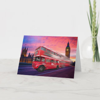 De bus en Big Ben van Londen Kaart