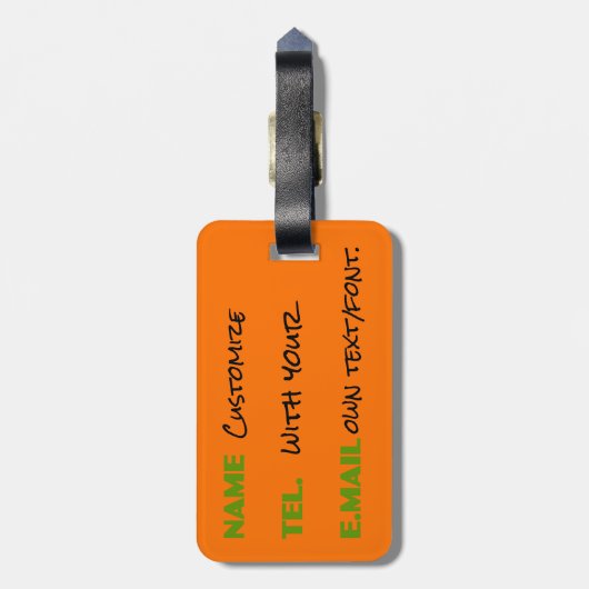 De bus Retro Glasgow Double Decker personaliseren Bagagelabel (Achterkant verticaal)