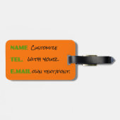 De bus Retro Glasgow Double Decker personaliseren Bagagelabel (Achterkant horizontaal)