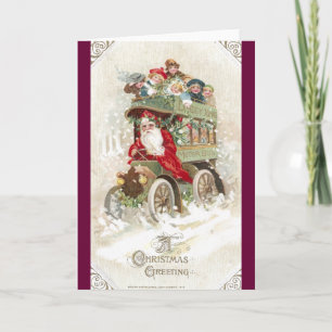 De Bus van de Motor van Kerstmis van de papa Feestdagen Kaart