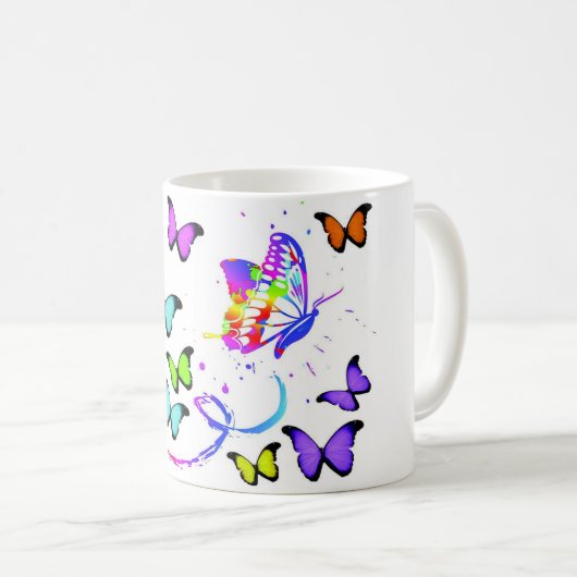 De buste tasse de café de papillon (Devant droit)