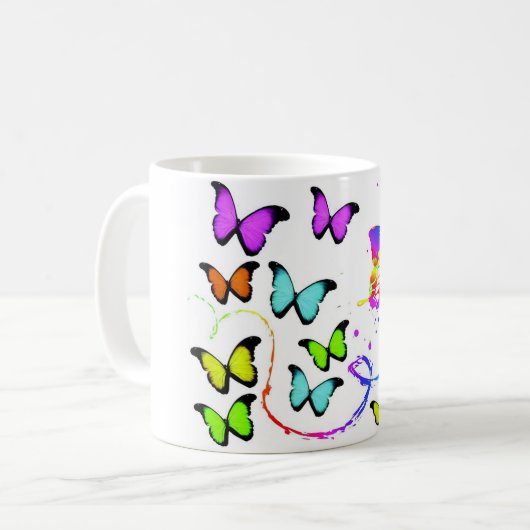 De buste tasse de café de papillon (Devant gauche)