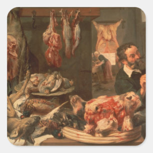 De Butcher's Shop Vierkante Sticker