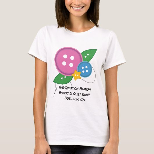 De Button T-Shirt van het Creation Station (Voorkant)