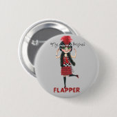 De Button van de Originele Flapper Roaring van de  (Voorkant /achterkant)