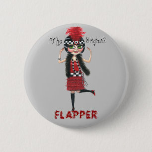 De Button van de Originele Flapper Roaring van de 