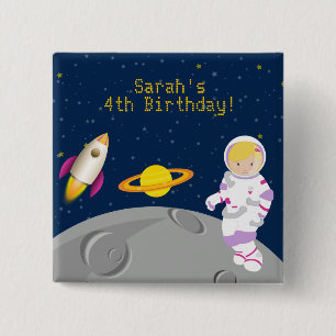 De Button van de Verjaardag van de Astronaut van