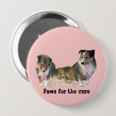 De Button van Kanker van de Borst van Sheltie (Voorkant /achterkant)