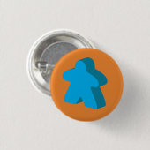 De Button van Meeple (Sinaasappel & Blauw) (Voorkant /achterkant)