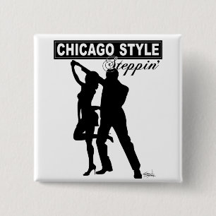 De Button van Steppin van de Stijl van Chicago