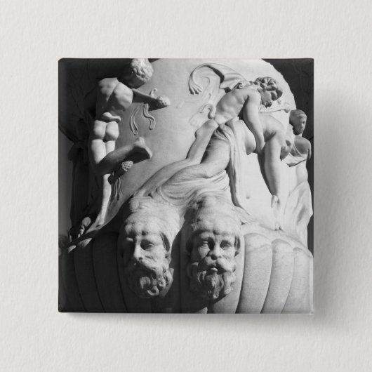 De Buttonnen van de aanbesteding Grafische Klassie Vierkante Button 5,1 Cm (Voorkant)