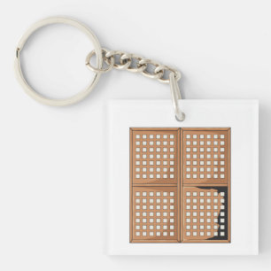 De Buttonnen van het Venster van Shell van het Kap Sleutelhanger