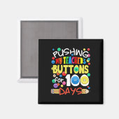 De Buttonnen van mijn leraar voor 100 Days Fun Sch Magneet (Voorkant / Achterkant)