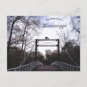 De Byram Swinging Bridge in de Amerikaanse staat M Briefkaart